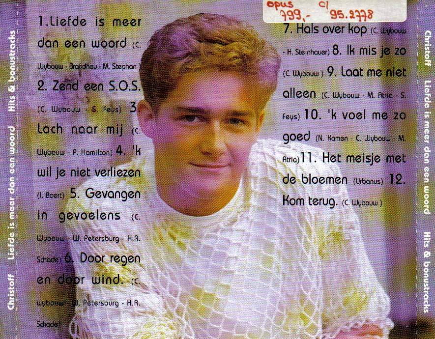 Cristoff  Liefde Is Meer Dan Een Woord : Back